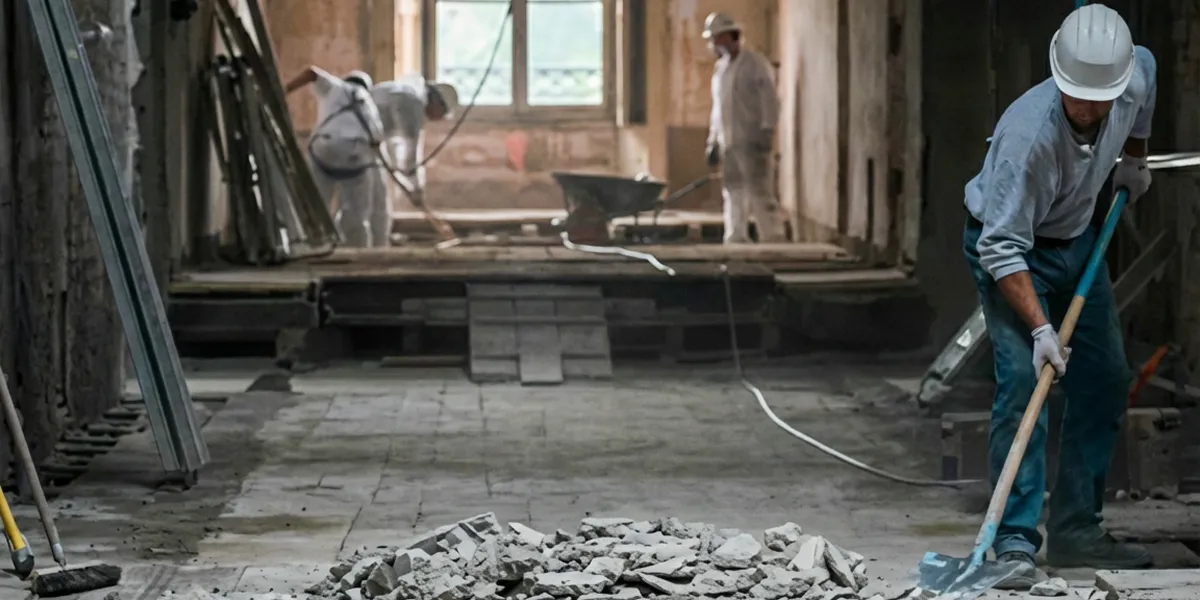 fire damage restoration professionals performing structural cleanup and restoration after a fire in Raleigh, NC