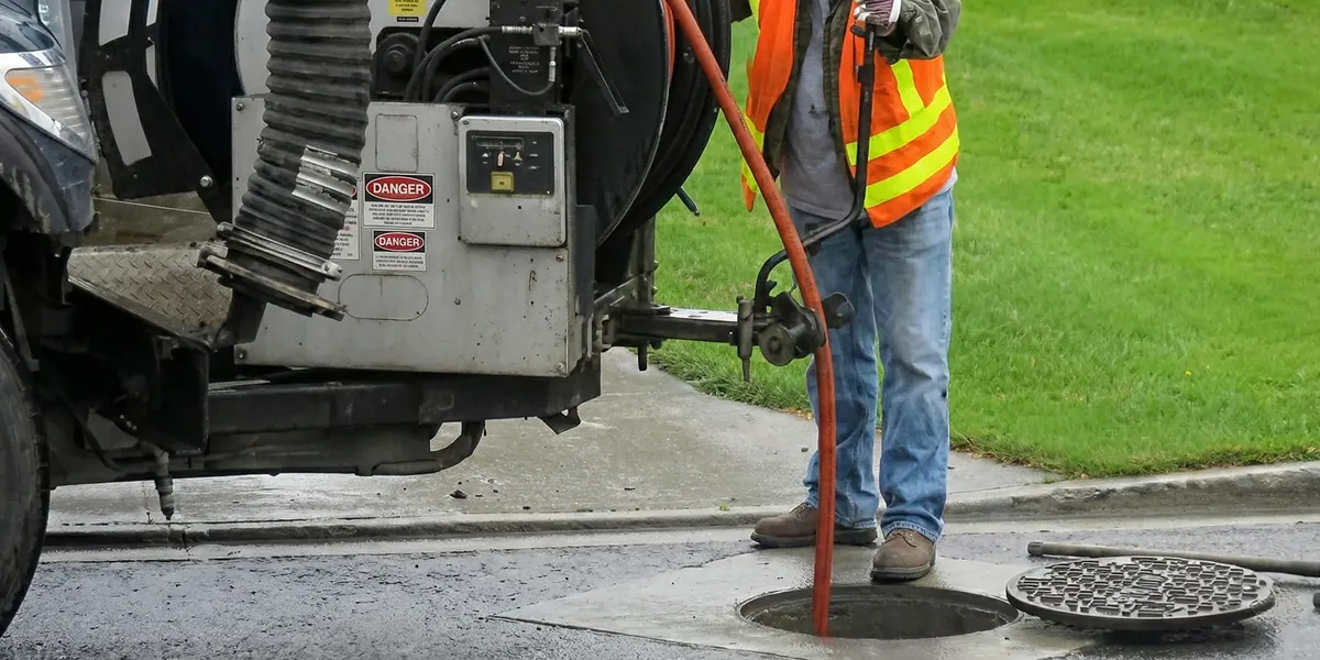 sewage clean up professionals using industrial equipment to remove contaminated wastewater in Raleigh, NC